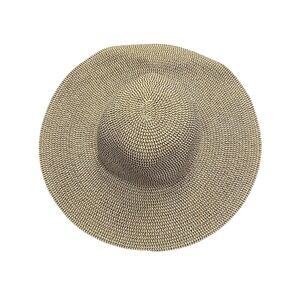 Renato Balestra Leopard Print Straw Sun Hat Wide Brim Floppy Beach Packable